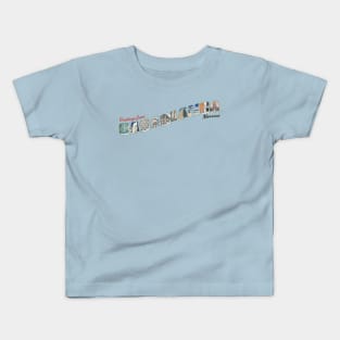 Greetings from Casablanca in Morocco Vintage style retro souvenir Kids T-Shirt